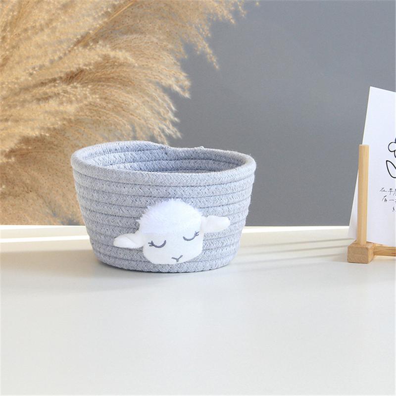 3 размера Мультяшные животные ручная плетеная корзина для хранения детских игрушек настольный органайзер ящик для хранения всякой всячины корзины для белья органайзер 1239₽