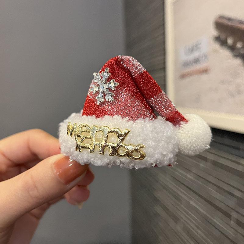 

2025 Christmas Headband & Hat Hair Clip: Festive Holiday Dress-Up Photo Prop for Kids