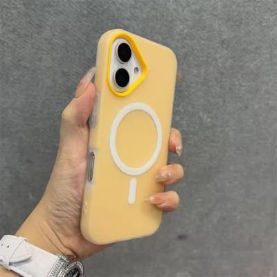 Jelly Color Magsafe Contrast Case iPhone17 16 15 14 13 12 Pro Max Matte Wireless Charging Color Case