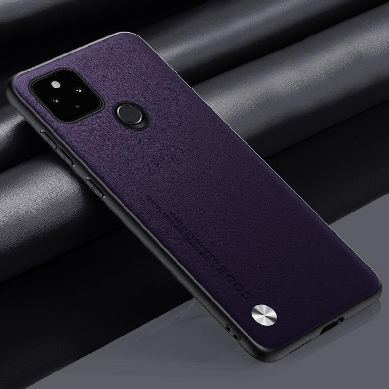 Luxury PU Leather Case For Google Pixel 5A 5G Back Cover Matte Silicone Shockproof Protection Phone Case For Google Pixel5A 5G