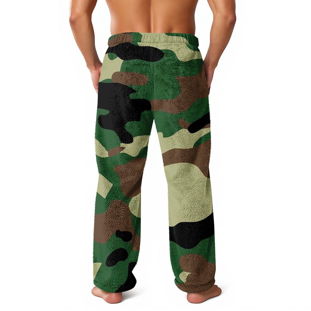 Pantaloni da casa da uomo con stampa all-over, pantaloni da pigiama per dormire, pantaloni lunghi da pigiama