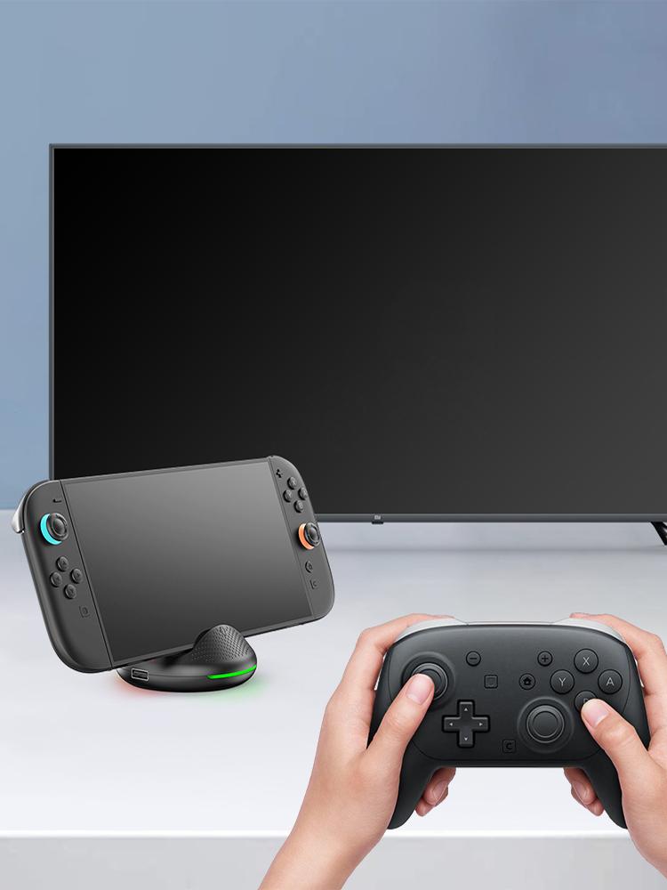 Portable TV Docking Station W/ 4K HDMI-compatible Output/Type C Port/USB Port for Nintendo Switch2 Game Accessories