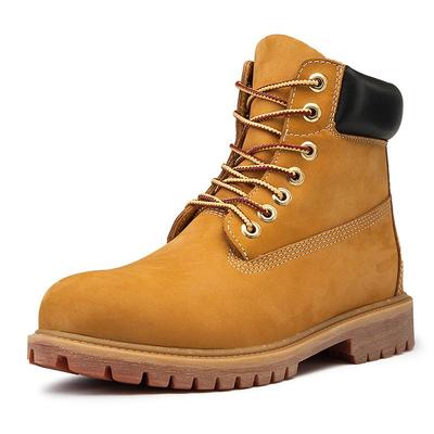Unisex Handmade Retro Natural Cow Leather Men Boots Waterproof Ankle Snow Boots Men Shoes