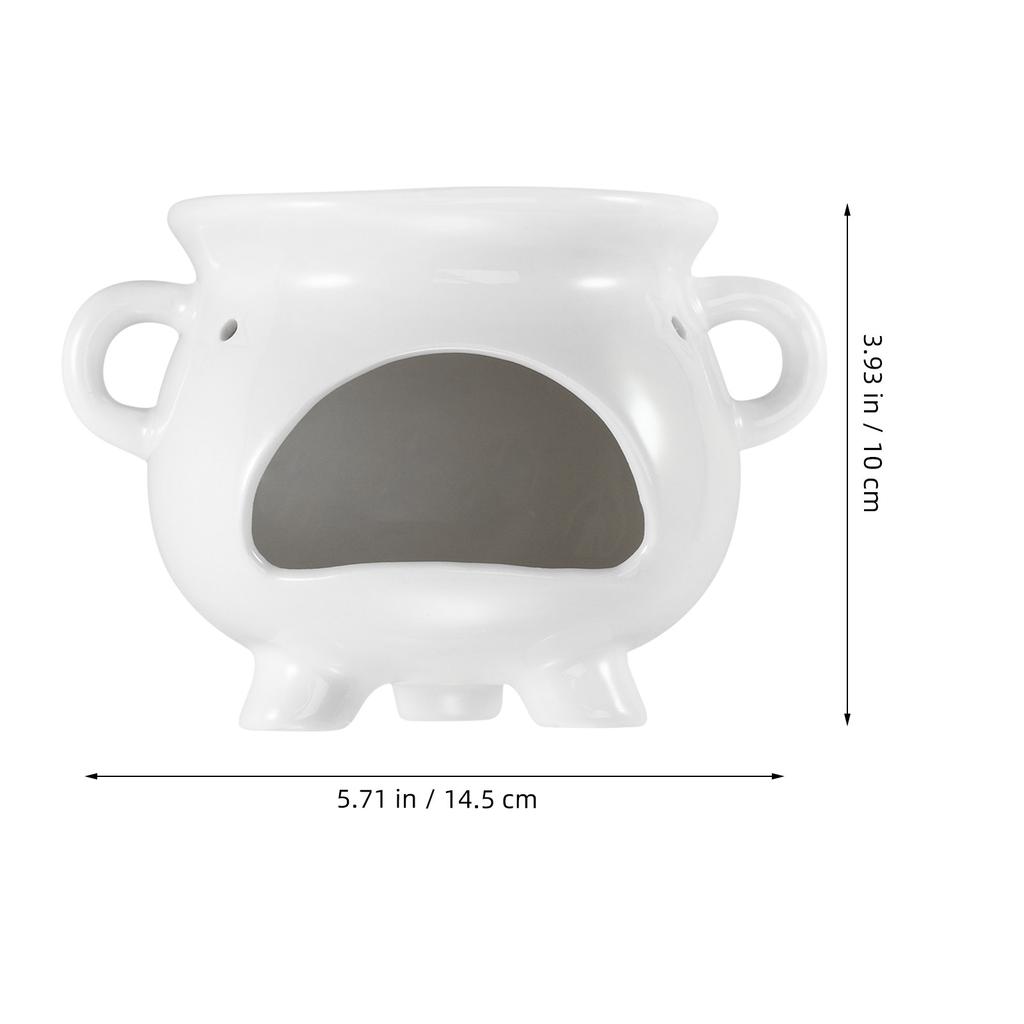 Ceramic Aromatherapy Burner for Essential Oils and Tea Light Candles Elegant Home Office Decorative Oil Warmer Desktop Aroma