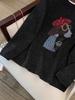 2026 Spring Women's Plus Size Dog Print Round Neck Hoodie, Long Sleeve Pullover, Extra Large 300 Jin Size.