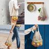 Portable Shopping Bag for Fruit Vegetable Colorful Cotton Reusable Groceries Bags-Sustainable and Biodegradable Bag Storage Net