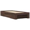 Bed Frame Without Mattress Brown Oak Effect 100 X 200 Cm Engineered Wood