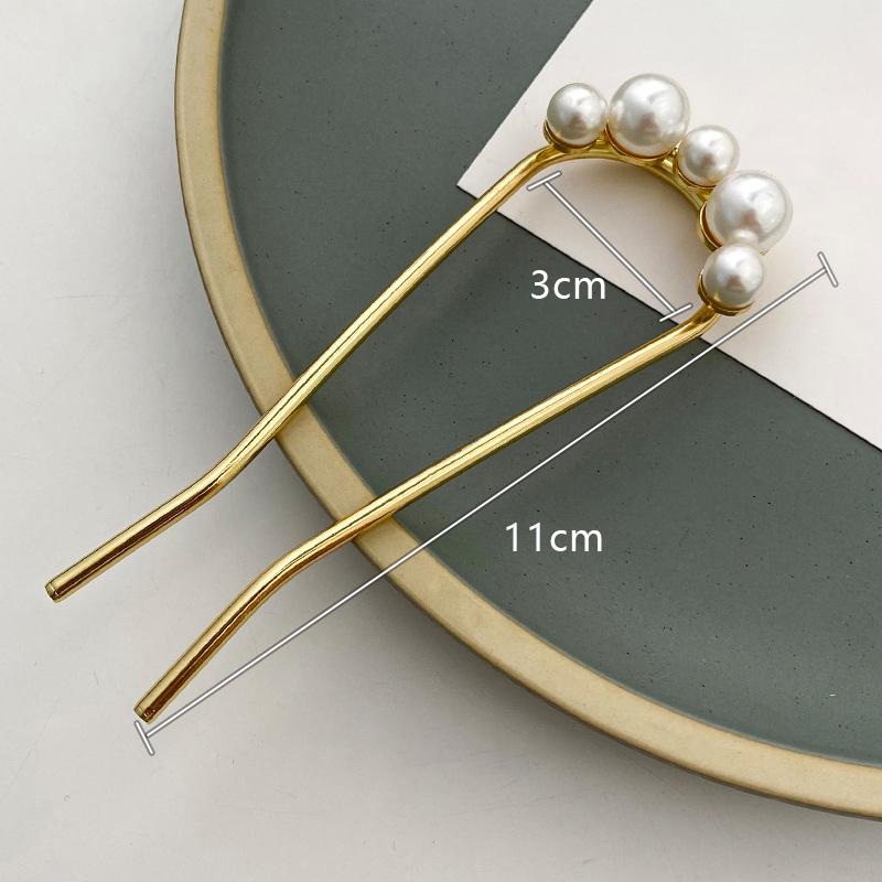 

U-образные шпильки для волос из жемчужного сплава волнистые заколки для волос простые металлические шпильки-невидимки заколки свадебные прически инструменты аксессуары свадебные золотой