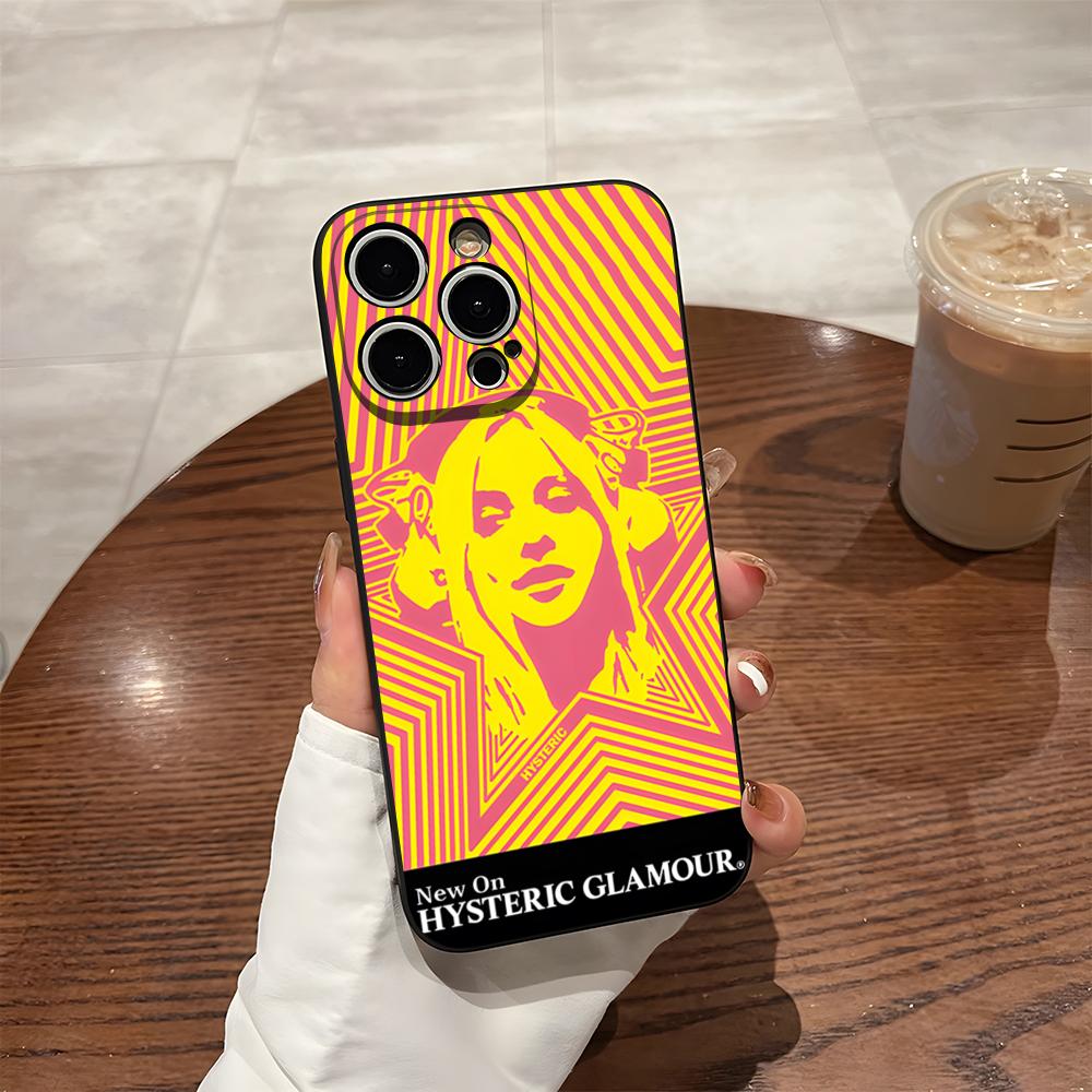 H-Hysteric Glamour Girl Phone Case For 17 Pro Max Iphone 14 Pro Max 12 16 15 13 Pro 11 Xr X Xs 8 7 Plus Back Cover