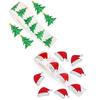 500pcs/roll Laser Type Reflective Labels Snowman Snowflake Stickers Self-Adhesive Decals  Envelope