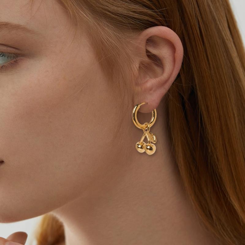 Retro Dance Shoe Cherry Drop Earrings Artistic Handcrafted Details Lightweight Comfort Ear Jewelry For Daily Wear