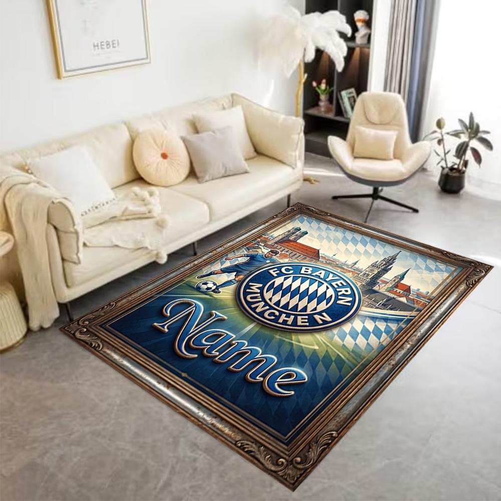 Fc Bayern Munich Glory Carpet Perfect for Entryway Hallway Game Room Foyer Anti-slip Rug Anime Office Decor Best for Christmas
