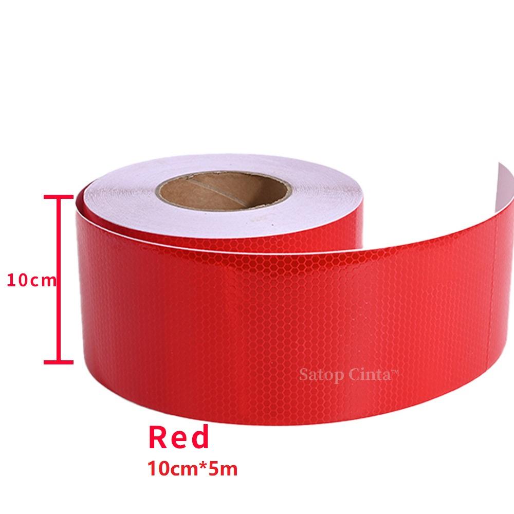 5cm/10cm/20cm*5M Red Wateproof Reflective Adhesive Tapes Warning Caution Marking Strips Reflectors Stickers For Motorcycle Truck