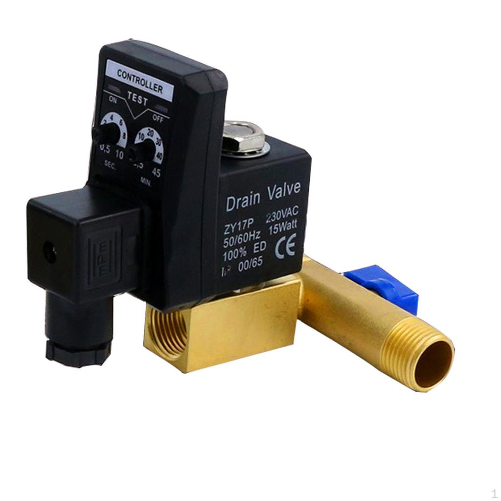 110V Automatic Drain Valve for Air Compressor with Solenoid Control
