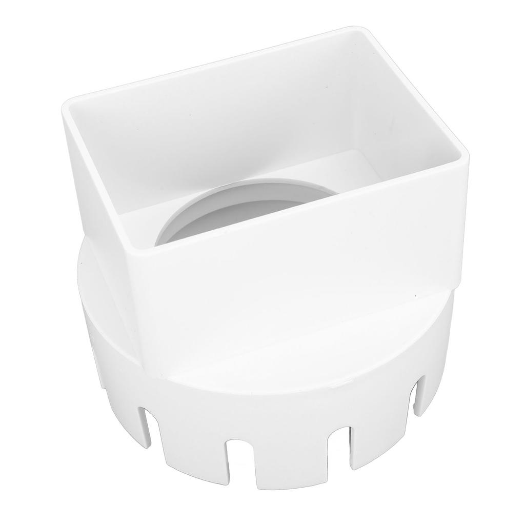 Regenrinnen-Fallrohradapter, 3 x 4 Zoll, PVC, quadratisch, Regenrinne zum Abflussrohradapter für den Außenbereich