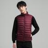 Winter Thin Down Sleeveless Vest for Men Solid Color Stand Collar White Duck Down Thermal Top Jacket for Men