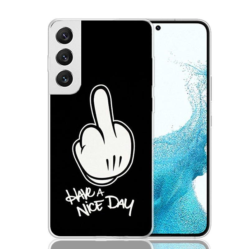Middle Finger Phone Case For Samsung Galaxy S26 Ultra S23 S24 S25 Edge S20 FE S21 S22 Plus Soft Print Shell Cover Fundas Galaxy
