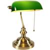 Newrays-green Glass Banker's Desk Lamp Living Room Bedside Table Lamp with Slide Switch