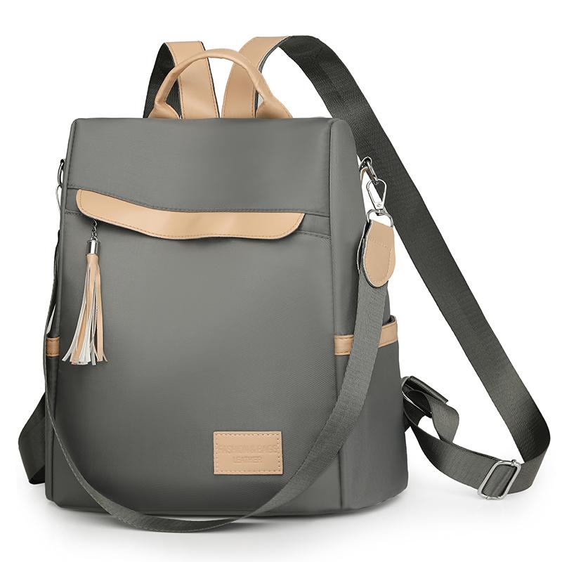 Color Block Backpack Large Capacity Anti-theft Women's Backpack Student Schoolbag