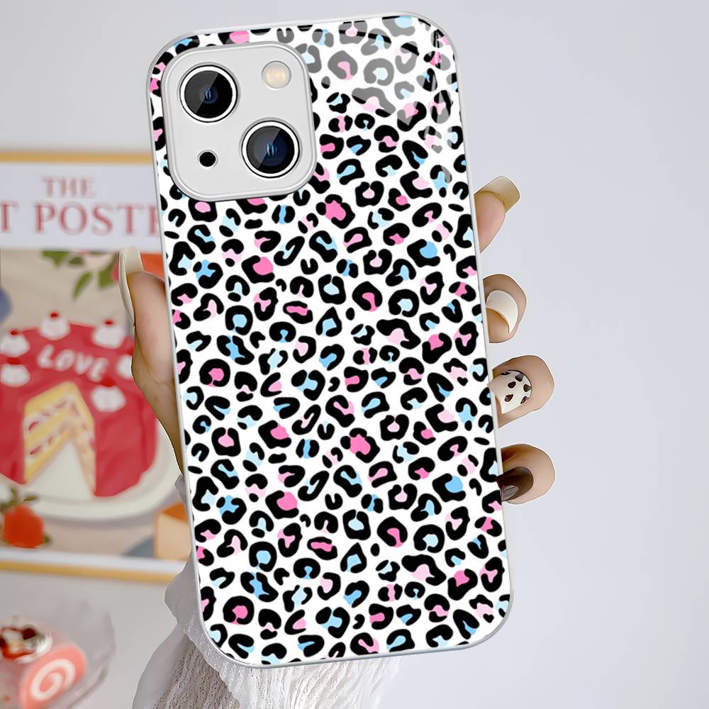 Leopard Cheetah Print Tempered Glass For Iphone 14 13 12 11 Pro Mini XS MAX 14Plus X XS XR Fundas