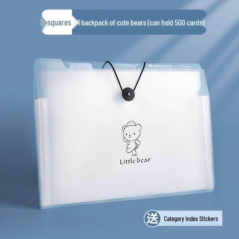 

A4 Multi-Layer File Organizer - Transparent Folder for Students