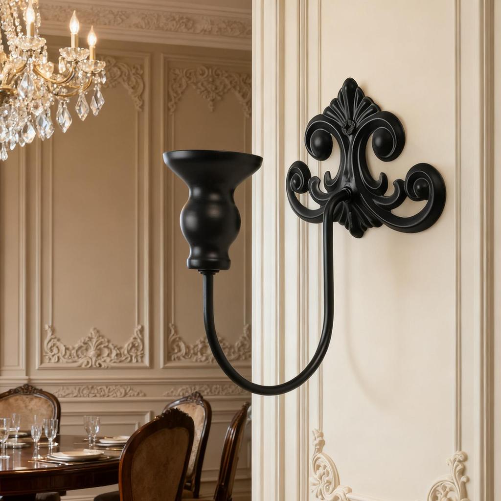 Decorative Wall Art Vintage Iron Candle Holder Functional Vintage Style