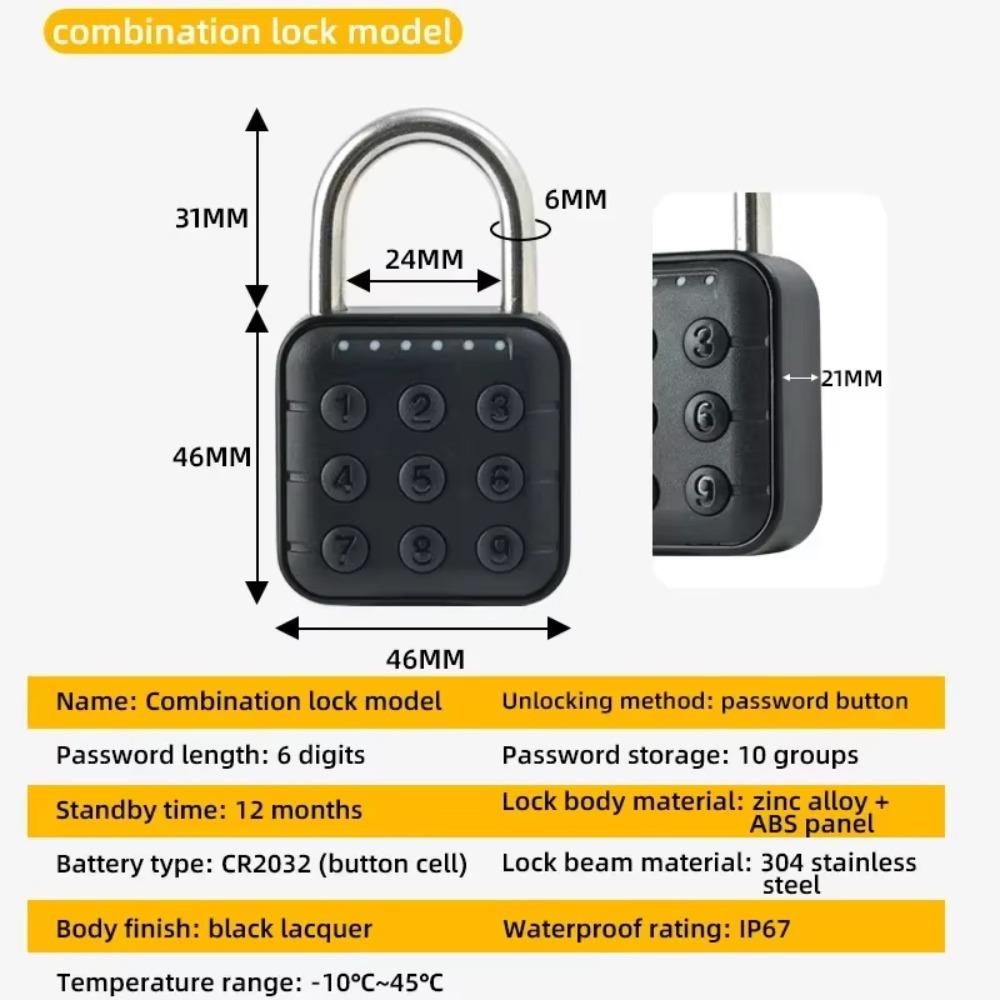 Security Fingerprint Locker Lock Keyless Digital Lock  for Locker/ Suitcase/Backpack