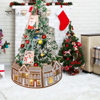 LED Weihnachtsbaum Kragen Lebkuchenhaus Weihnachtsbaum Rock Kragen Weihnachten Bleistift Baum Rock Basis Ständer mit LED Licht