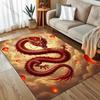 1PC Red Dragon with Floating Lanterns Carpet for Living Room Bedroom Sofa Home Decor Rus Non-slip Floor Mat Luxury Gift