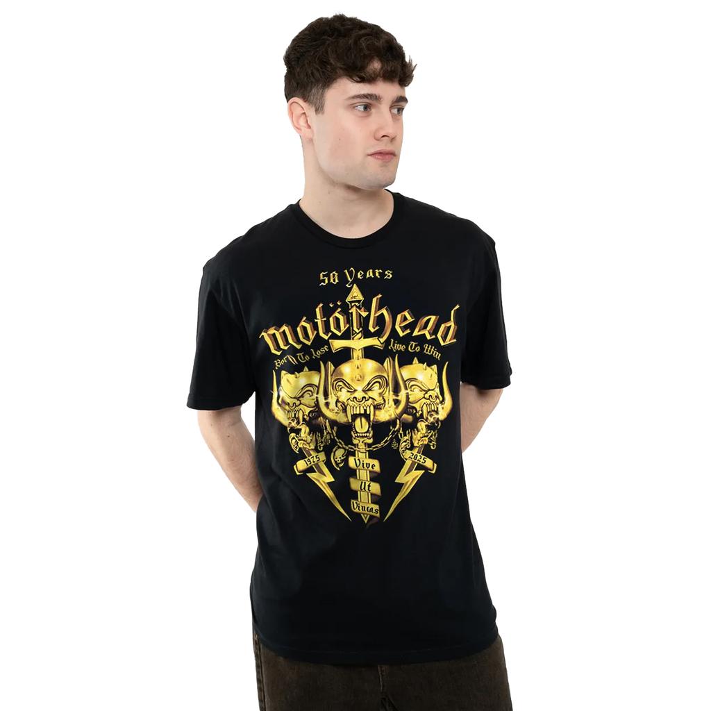 Motorhead Unisex Erwachsene 50 Jahre Swords & Warpig T-Shirt
