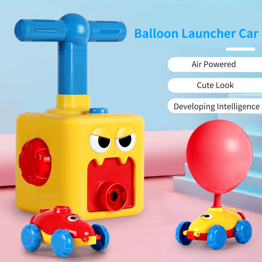 Air Powered Vehicle Balloon Powered Launch Car Balloon Race Car STEM Educational Toy with 12 Balloons Gift for Kids