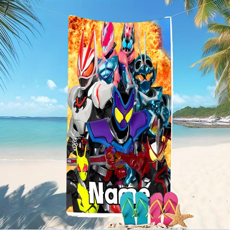 Customizable personalized beach towels Kamen Rider Decade themed designs.Suitable for the beach, yoga, sports;ideal as beach accessories