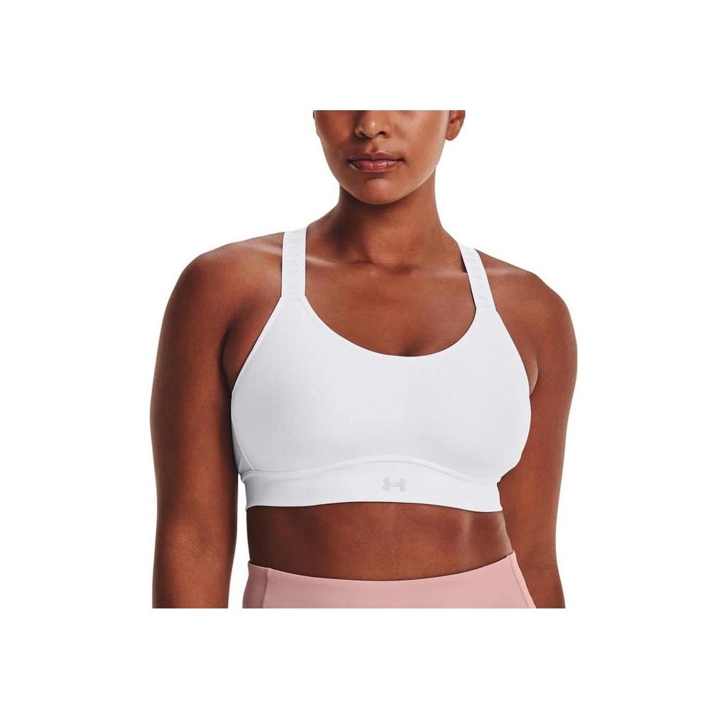 Under Armour Infinity Medium Support Training Yoga Sports Bra Women Sports Bra White 1363353-100