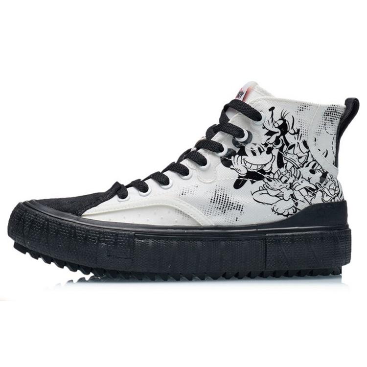 (WMNS) Li-Ning x Disney Canvas Hi Shoes White Black Women s AGCR180-5 EU 35