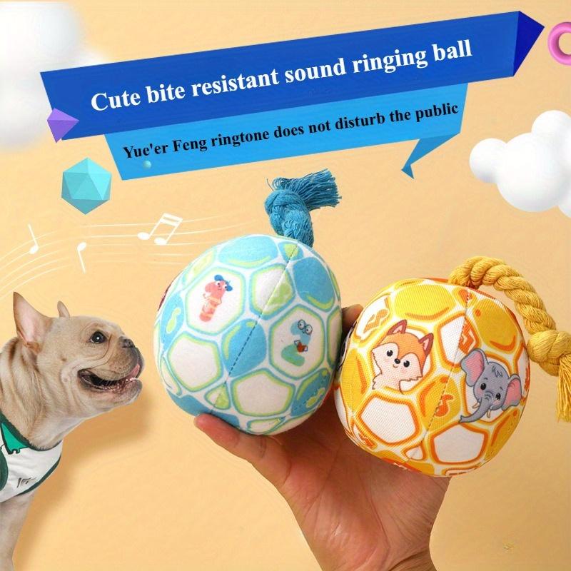 1pc Dog Toy Ball, Plush Sound Toy, Bite Resistant Pet Toy Dog Accessories Pet Products