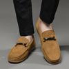 Luxury Dress Shoes for Men Comfy Handmade Boat Flats Slipon Outdoor Shoes Leisure Walk Male Moccasins Suede Leather Man Loafers