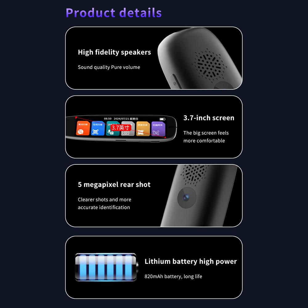 Dictionary Translation Pen Scan Reader Device Text Scanning Reading Translator WiFi/BT Connection Online Photo Translate
