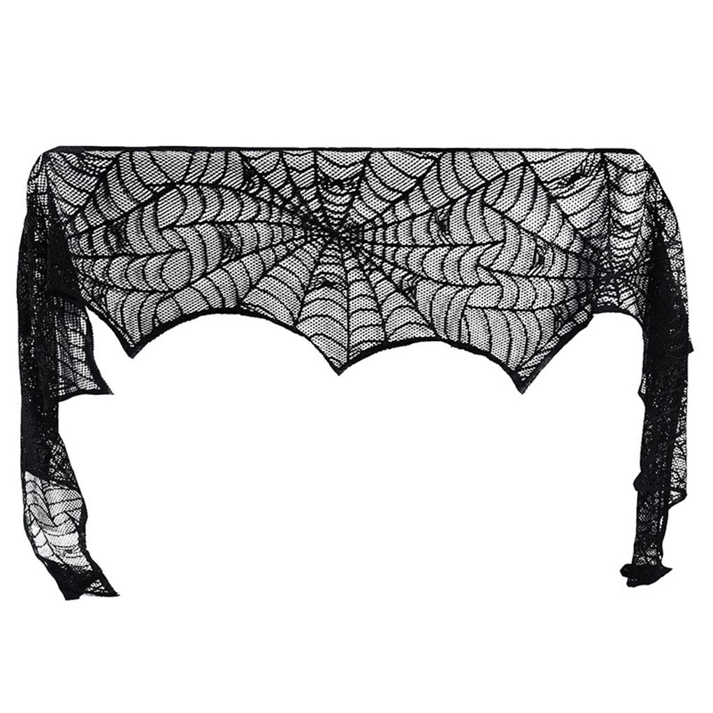 

Хэллоуин Украшение Изысканная Каминная Полка Черное Кружево Паутина Износостойкая Прочная Накидка Шарф Праздничные Товары для Вечеринки чёрный