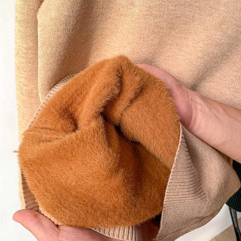 Turtle Neck Winter Sweater Women Elegant Thick Warm Female Knitted Pullover Loose Basic Knitwear Jumper