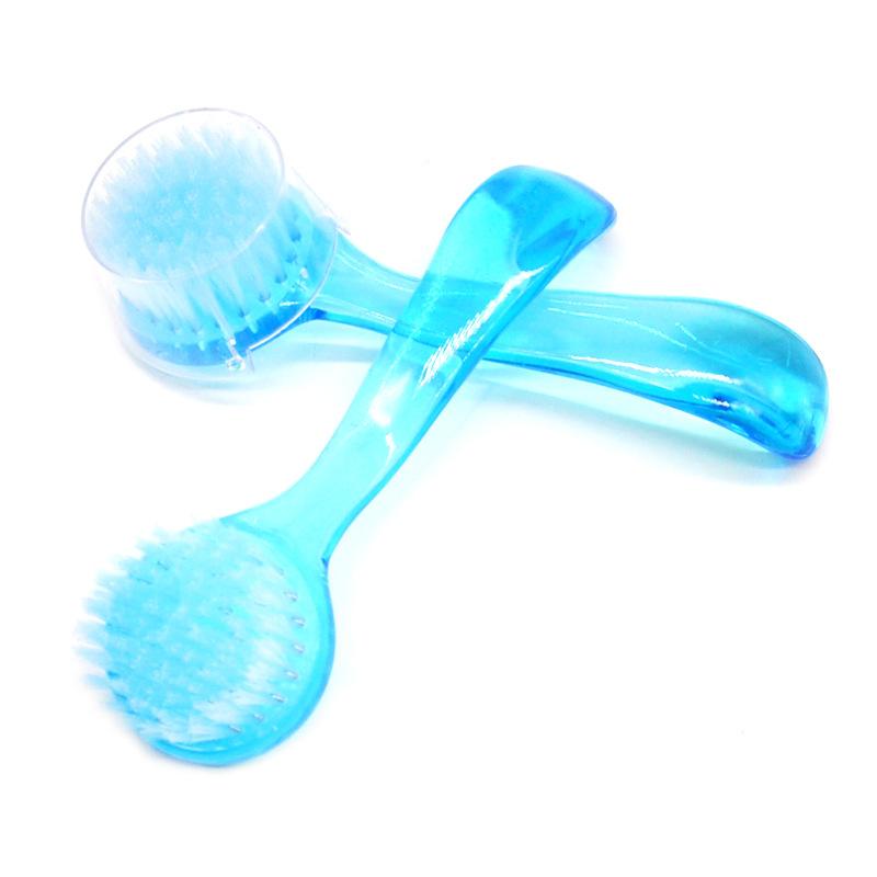 Acrylic Nail Brush Plastic Soft Remove Dust Make Up Washing Brushes Nail Art Manicure Round Head Powder Clean Tool With Cap