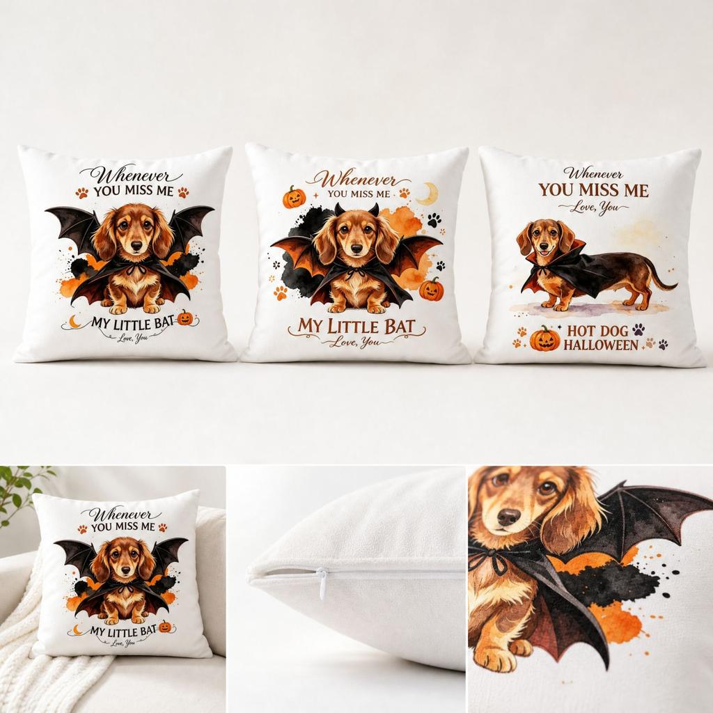 Cover 4545 cm Halloween Cute Animal Print Short Plush Single-Sided Cushion Cover for Couch Sofa Bedroom Home Decor
