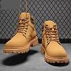 Men's 2025 Autumn High-Top Retro Yellow Martin Boots - Versatile Casual British Style.