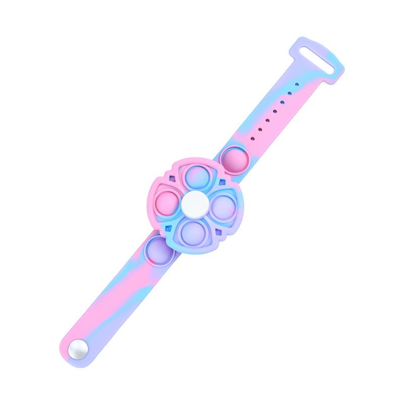 Fashion New Fingertip Spinner Bracelet Decompression Watch Push Pops Sensory Bubble Popper Fidget Toy