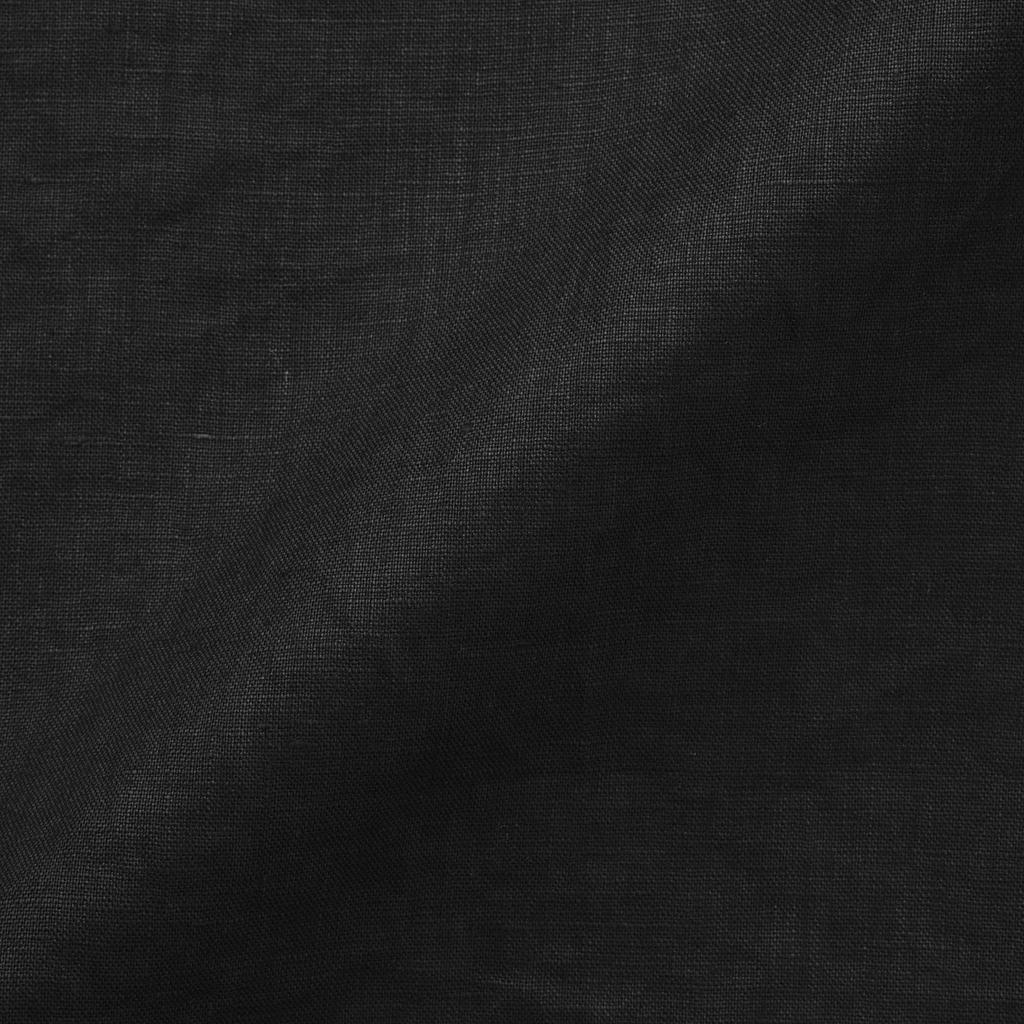 MUJI Women's Linen Washed Long Sleeve Shirt Dress, Black, Size Small, BC2LDA5S