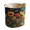 Stylish Quilted Foldable Laundry Hamper With Bohemians Floral Design And Sturdy Handles Handheld Washing Organizers Bag