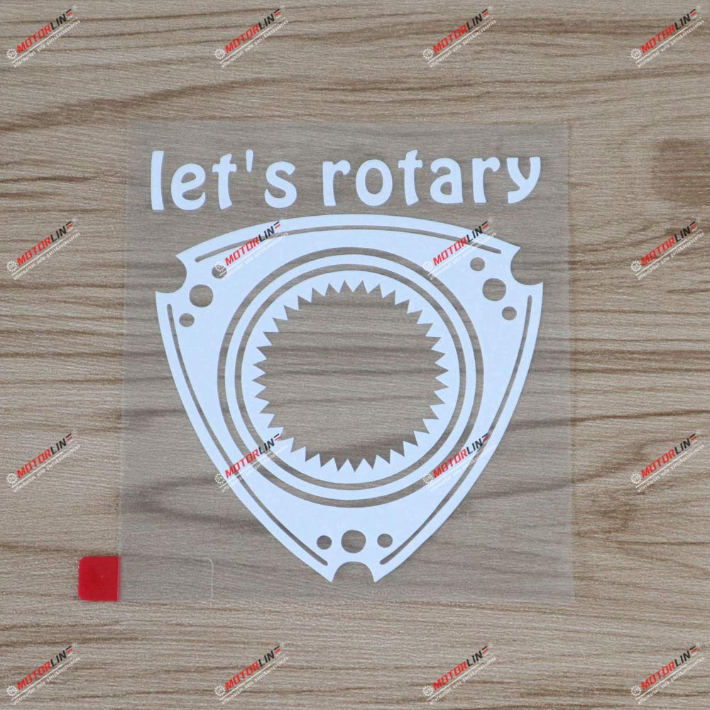 

White 4 Let s Rotary Engine Wankel Decal Sticker Car Vinyl For Mazda 3 6 CX-5 RX7
