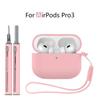 Dustproof Earbuds Cleaning Kit with lanyard Charging Box Shell Protective Case for Airpods Pro 3