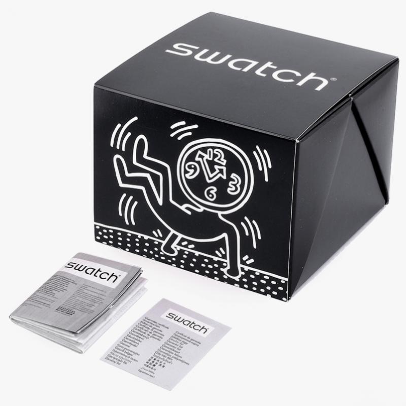 SWatch So34z103 Keith Haring Break Free Break Loose Public Urethane Watch