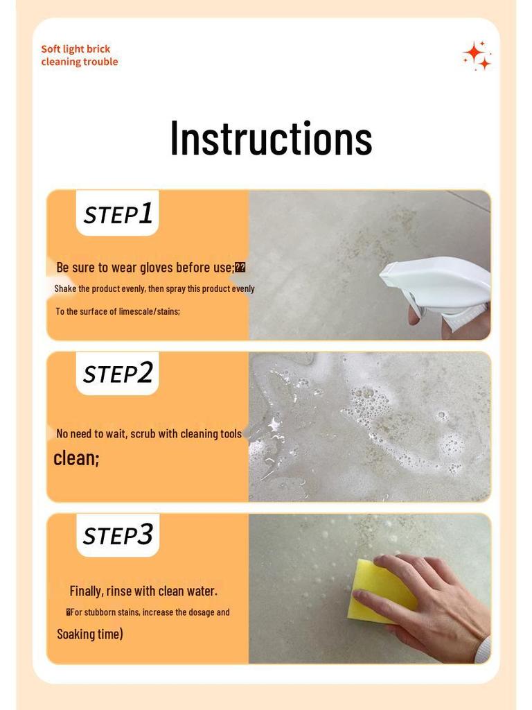 Soft Light Tile Cleaner: Strong Stain Remover for Polishing Matte & Frosted Tiles, Removes Black Marks, Large Container Wax Remover.