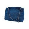 Tory Burch Fleming gesteppte Stoff-Umhängetasche Damen Taschen Denim-Blau 167752-426